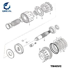 Excavator Travel Motor TM40V TM40vd TM40vc Hydraulic Parts