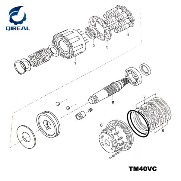 Buy Excavator Travel Motor TM40V TM40vd TM40vc Hydraulic Parts at wholesale prices