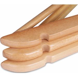 handcrafted Wooden Suit Hangers Smooth Finish Solid Wood Coat Hanger