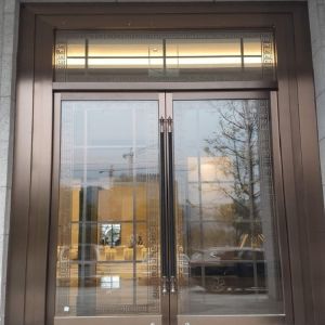 Hairline Front House Double Doors Stainless Steel Main Door Customized