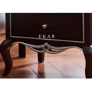 Wooden Bedside Table Antique Nightstand With 2 Drawer