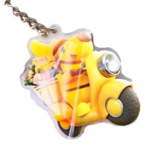 Transparent Acrylic Keychain with Durable Metal Ring and Customized Printing