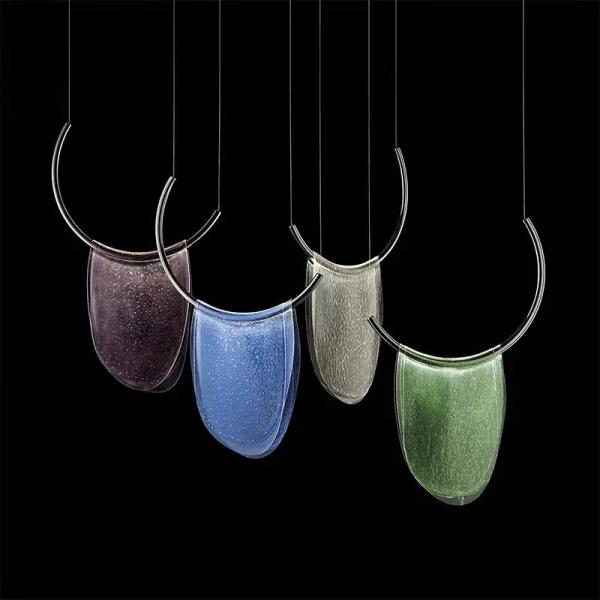 Modern art celebrity living room bedroom children's room designer recommended restaurant bar colored glass chandelier