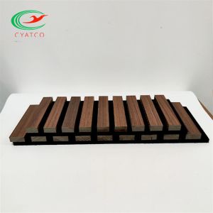 Practical Wood Soundproof Panels , MDF Acoustic Wood Slat Ceiling