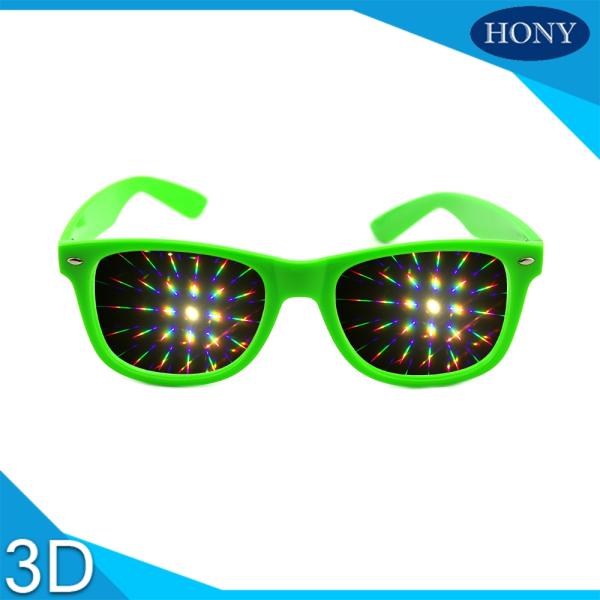 Trendy Flip Clip 3D Fireworks Glasses With Diffraction Lenses OEM / ODM