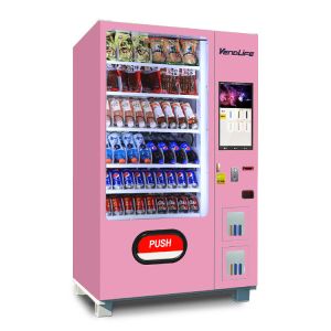 combo Snack And Drink Vending Machine 21 Lockers Refrigerated