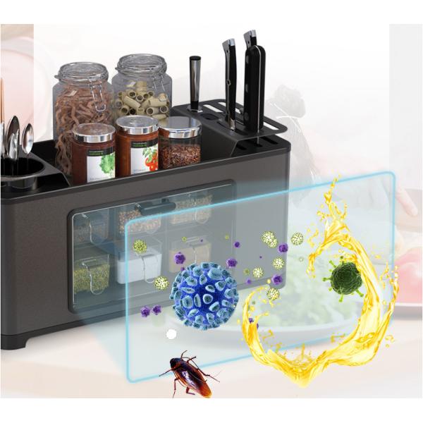 Dustproof 43cm Length Steel Kitchen Basket Rack For Seasoning