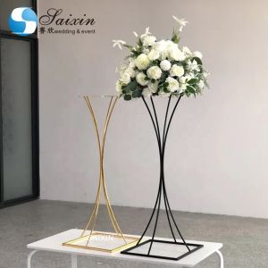 Simple Table Wedding Flower Stand Arrangement Silver Wedding Centerpieces 100cm