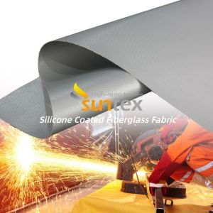 Liquid Silicone Rubber Coated Fiberglass Cloth High Temperature Fireproof Fabric