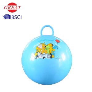 Safety Kids Hopper Ball With Heat Transparent Decal Customized Logo