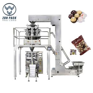 Chocolate Bean Gummy Bear Pillow Bag Packing Machine 55bags/Min