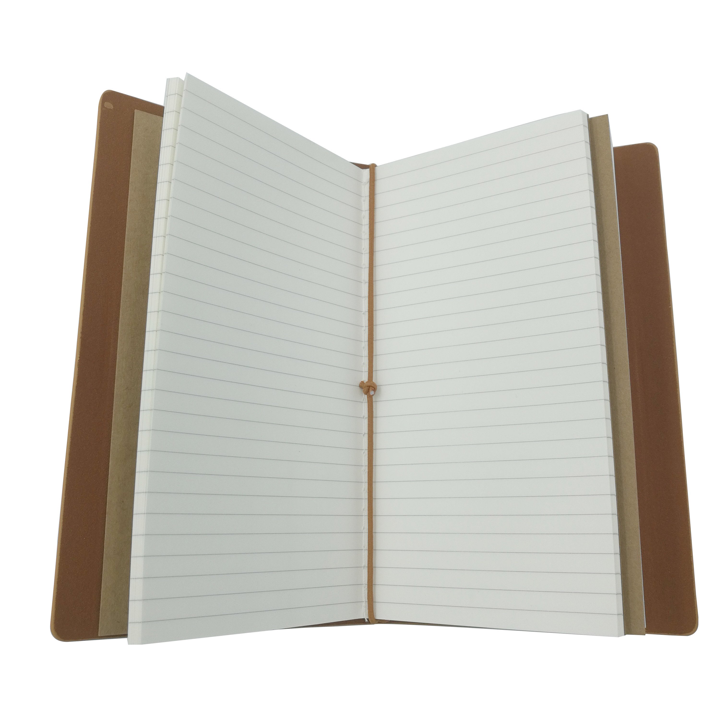 Custom A5 A6 PU Leather Notebook Rubber Band 160pp Simple