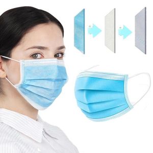 Blue White Non Woven Face Mask Dust Proof Disposable Respirator Mask