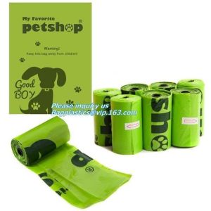 pet supplies products biodegradable plastic compostable pet poop bags, leak
