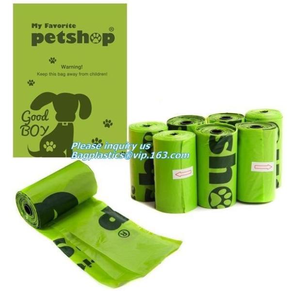 pet supplies products biodegradable plastic compostable pet poop bags, leak