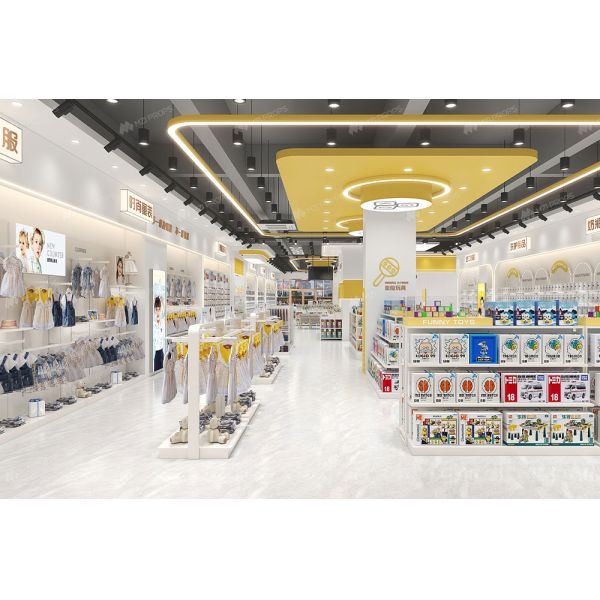 BBC009 Fashion-forward decor baby shop baby store display rack Branding Display Showcase for baby shop decoration