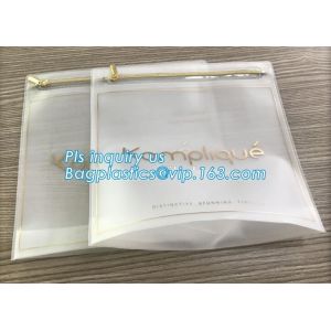 China US Dollars Zip lockkk bag with slider, cloth bag boutique packaging slide zip lock plastic bag with slider, Consumer Produc on sale