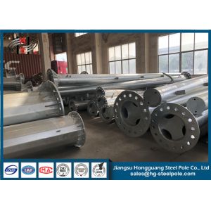 Galvanized Structural Steel Tubing , Transmission Steel Tubular Pole