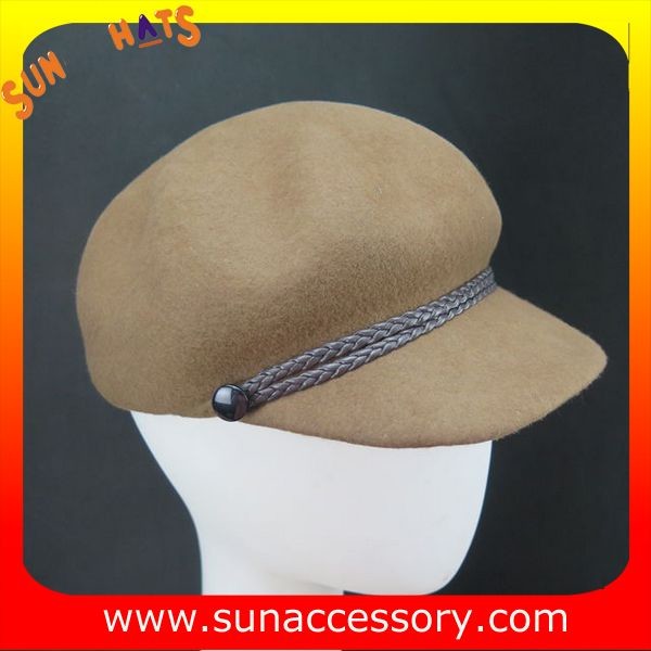 Fashion hot sale wool felt newsboy hats for womens,100% Australia wool felt hats for girls