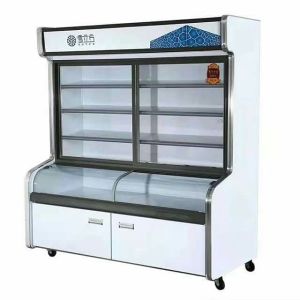 China Direct Cooling Chest Glass Freezer With Sliding Glass Top on sale