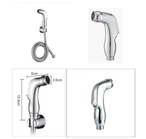 Bidet shower head in bathroom setting