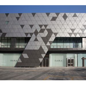 Hotel Ventilated Aluminium Curtain Wall Profile Veneer Extruded Waterproof