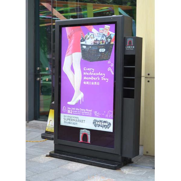 2500 nits High Brightness 65 inch Double Sided Outdoor Digital Totem , 4K Resolution