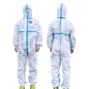 China Unisex Soft Medical Disposable Coverall Suit Prevent Pollution Lightweight on sale