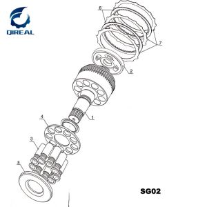M2x150 M2x170 M2x210 Hydraulic Swing Motor Parts