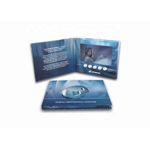 Gold Stamping Direct Mail Video Card With 1200mah Rechargeable Battery