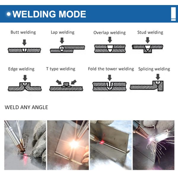 800W Air Cooling Handheld Laser Welding Machine with 1 Year Warranty and 1080+5 nm Wavelength