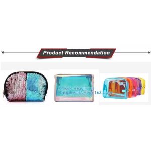 Cosmetic Toothbrush Transparent Makeup Bag With Customer Printing Slider Zipper