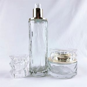 China Personal Skin Care Elegant Logo Printing Cosmetic Glass Packaging on sale