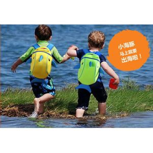 Cute Dolphin Boys Kid School Backpack Customized with Lunch Bag