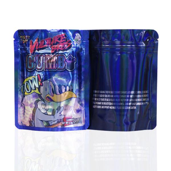 3.5g Aluminized Foil Smell Proof Mylar Packaging Bag 8th Plug Zip Lock Mylar Bags