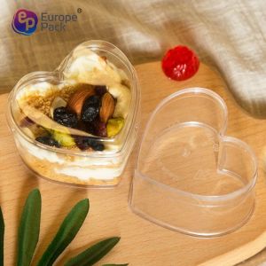 China Recyclable custom size color clear container plastic heart shaped boxes for candy cookie on sale