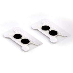 Physiotherapy stimulator swallowing electrode pads with adhesive ge