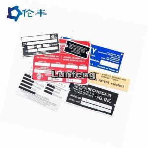 Aluminum Small Metal Name Plates Logo Square 3M Adhesive