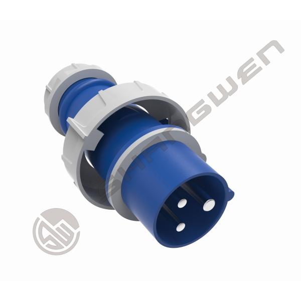 IP67 Industrial Male Female Plug 220V 16A 3 Pin Single Phase Blue Shell Connector for Outdoor Industrial Electronics