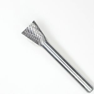 SN-4 Tungsten Carbide Burr Inverted Cone Shape With 1/4'' Shank For Die Grinder