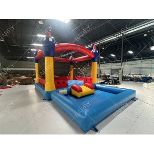 China Commercial Inflatable Jumping Castle Cartoon Combo Bounce House With Slide on sale