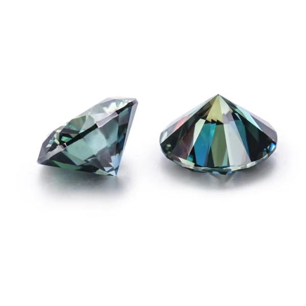 GRA Certificate 1ct Round Cut 6.5mm VVS1 Loose Moissanite Diamond in White Pink Yellow Champagne Blue Green for Jewelry