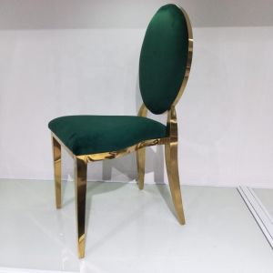 94cm Height Gold Leg Green Velvet Chairs For Wedding