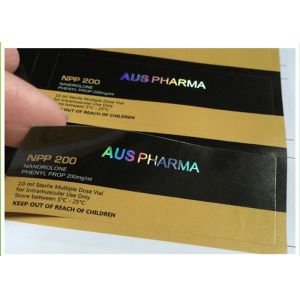 Laser Foil Logo Custom Adhesive Labels / vial Bottle Labels Tradition Color