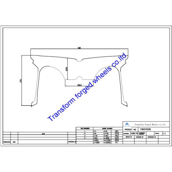 TM199505 19X9.5 inches forged wheels monoblock wheels blanks Dimple style barrel and rims