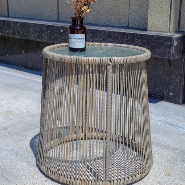 Garden Table Chairs Rattan Set Patio Dining Chair Rope Woven Beach Chair Wood