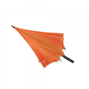 China Conventional Orange Windproof Patio Umbrella With 190T Pongee Fabric Plastic Tips on sale