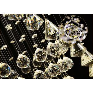 Modern Double Spiral Crystal Chandelier huge pendent light(WH-NC-40)