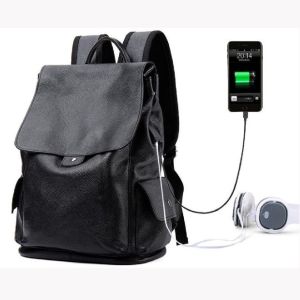 China Men'S First Layer Cowhide Business Laptop Backpack With USB on sale