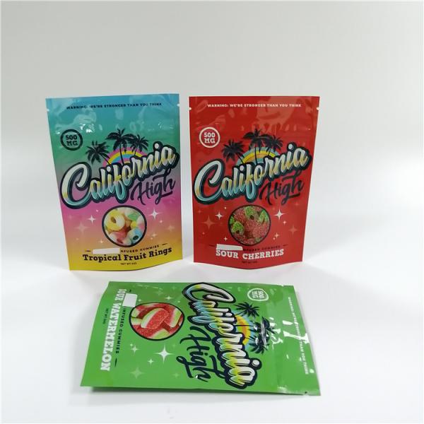 3.5g 1oz Smell Proof Edible Cookie Custom Plastic Pouches For Food Packaging